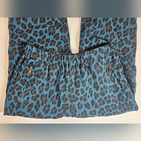 Young Fabulous & Broke Martino Leopard Print Joggers Womens Size XS Blue Black - Picture 3 of 10